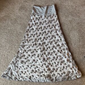 Elegant Gray Polka Dot Skirt